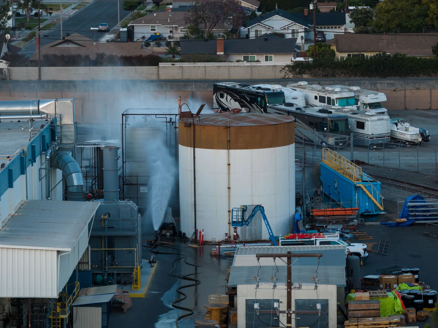 Chemical Tank Leak at Southern California Aerospace Facility Sparks Evacuation of 50,000 Residents