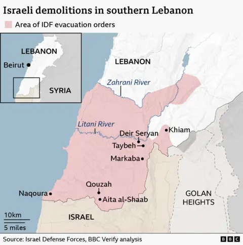 Destruction in Southern Lebanon: Satellite Evidence of Israeli Demolitions
