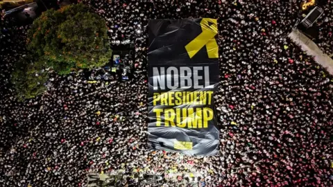 Massive Rally in Tel Aviv as Hostage Release Anticipated, Trump Lauded